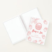 Carnet Berry in Love Hand-drawn Strawberry Bridal Shower (Intérieur)