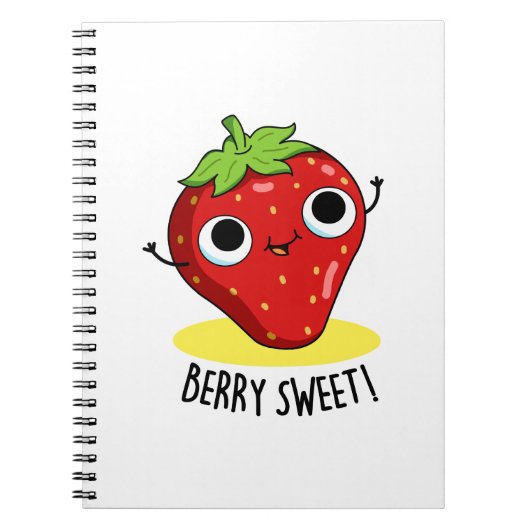Carnet Berry Sweet Funny Pun aux fraises (Devant)