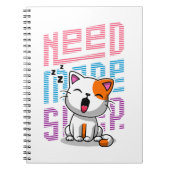 Carnet Besoin de plus de sommeil | Funny Cat expression d (Devant)