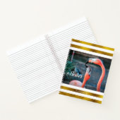Carnet Besoins Flamants roses roses Or Bandes blanches Pe (Intérieur)