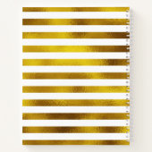 Carnet Besoins Flamants roses roses Or Bandes blanches Pe (Dos)