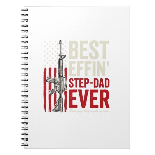 Carnet Best Effin Step-Dad Ever Patriotic Vintage Vector_ (Devant)