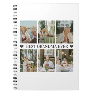Carnet Best Grandma Ever Photo Collage – Gift with Hearts