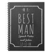 Carnet Best Man Speech Notes and Plaisanteries Mariage Jo (Devant)