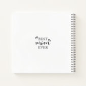 Carnet Best Mom Ever Moderne Typographie Photo Collage Ca (Dos)