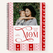 Carnet Best Recipes Mom Photo Coquette Stripes Pattern (Devant)