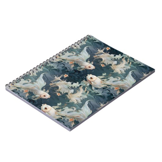 Carnet Bêta poisson bleu blanc (Côté gauche)