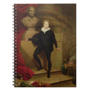 Carnet Betty principale comme Hamlet avant un buste de