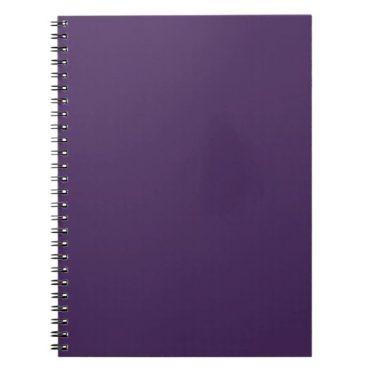 Carnet Beurre d'acai violet foncé de couleur solide (Devant)