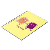 Carnet Beurre d'arachide mignonne et caricature sandwich (Côté gauche)