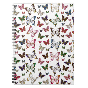 Carnet Beurre de marbre coloré mignon Motif de printemps