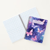 Carnet Beurre mignon coloré Papillon Motif violet (Intérieur)