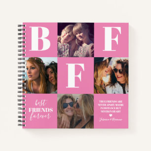 Carnet BFF Besties Photo Collage Girly Pink