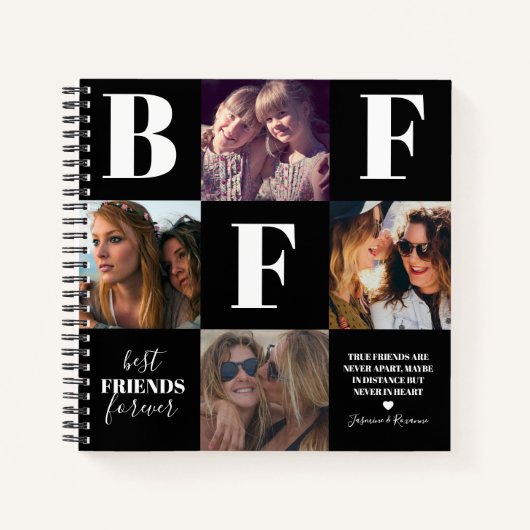 Carnet BFF Besties Photo Collage noir (Devant)