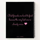 Carnet BFF moderne tendance Meilleur Ami Photo Collage no (Dos)