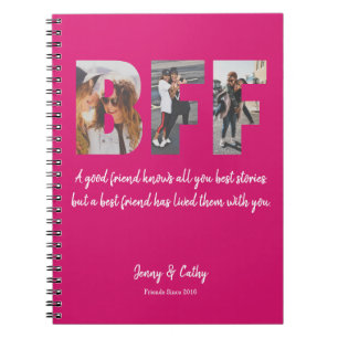 Carnet BFF Photo Collage Meilleur Ami Pour Magenta Rose