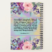 Carnet Bible florale violet personnalisée Verse (Verso)