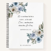 Carnet Bible personnalisé pour Pâques avec verset floral (Devant)