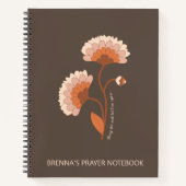 Carnet Bible personnalisée Verse Foi chrétienne florale (Devant)