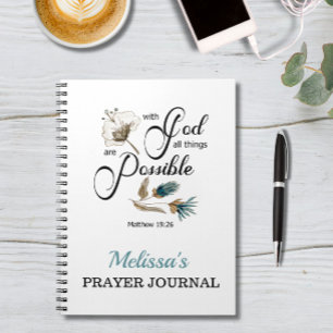 Carnet BIble verse- avec dieu toutes les choses sont poss