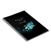 Carnet Bible Verse Écriture avec Aquarelle Bleue Fleurs (Côté Droit)