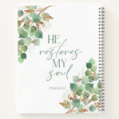 Carnet Bible Verse Green Gold Leaves Notebook (Dos)