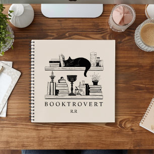 Carnet Bibliothèque Cozy Bookcase Booktrovert Monogramme