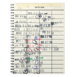 Carnet Bibliothèque de papier vintage à la mode