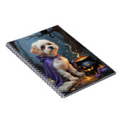 Carnet Bichon Frise Chien Whimsical Halloween Peinture (Côté Droit)