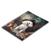 Carnet Bichon Frise Citrouilles Halloween effrayant (Côté gauche)