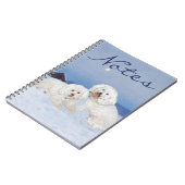 Carnet Bichon Frise Décembre Soirée (Côté gauche)