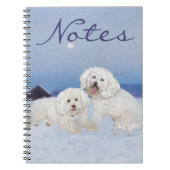 Carnet Bichon Frise Décembre Soirée (Devant)