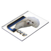 Carnet Bichon Frise Love (Côté gauche)