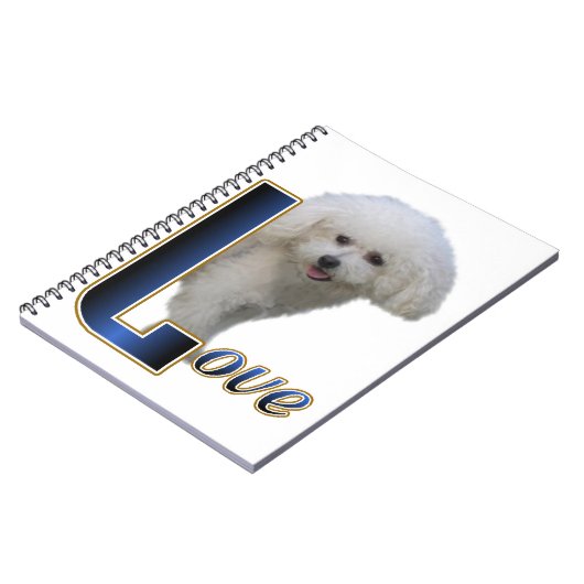 Carnet Bichon Frise Love (Côté gauche)