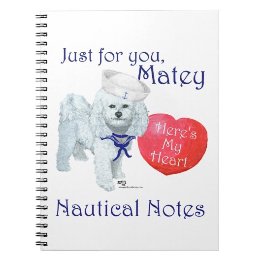 Carnet Bichon Frise Marin Valentin (Devant)