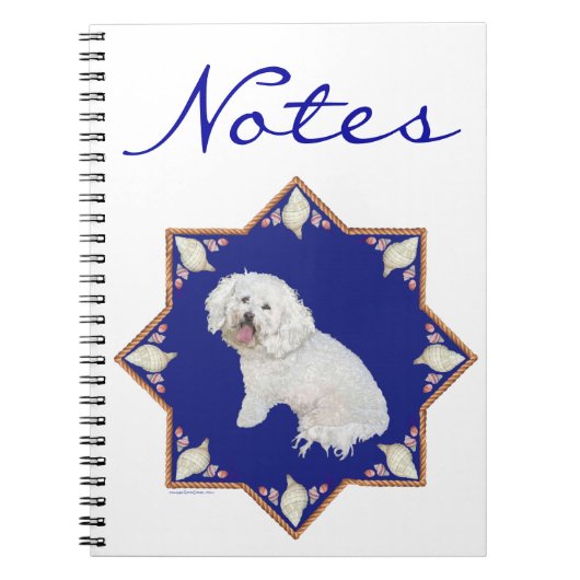 Carnet Bichon frisé nautique (Devant)