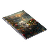 Carnet Bichon Frise Noël Festive Voyage (Côté Droit)