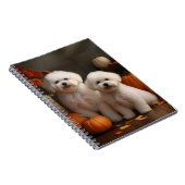 Carnet Bichon Frise Puppy Automne Citrouille délice (Côté Droit)