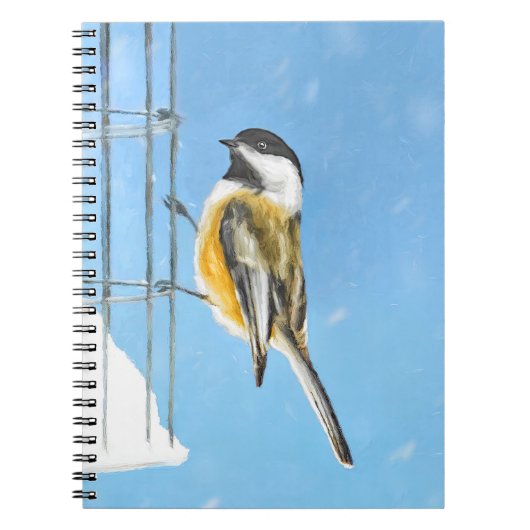 Carnet Bickadee sur la peinture d'alimentation - Oiseaux (Devant)