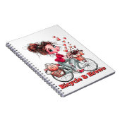 Carnet Bicycle & Brews Cute Coffee Girl Spiral Notebook (Côté Droit)