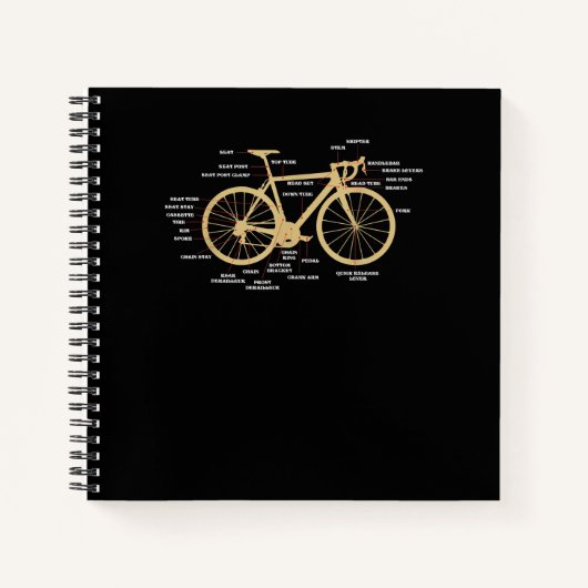 Carnet Bicycle Cycling Anatomy Road (Devant)