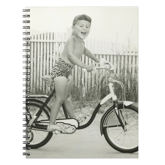 Carnet Bicyclette d'équitation de fille (Devant)