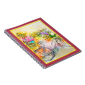 Carnet bicyclette et fleurs (Côté Droit)
