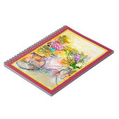 Carnet bicyclette et fleurs (Côté gauche)