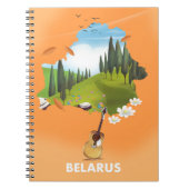 Carnet Biélorussie Carte poster de voyage. (Devant)