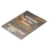 Carnet Bienvenue à notre équipe Brown Woodgrain Professio (Côté gauche)