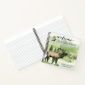 Carnet Bienvenue Aquarelle Elk Cabine Home Location (Intérieur)