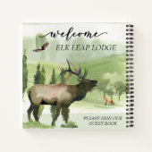 Carnet Bienvenue Aquarelle Elk Cabine Home Location (Dos)