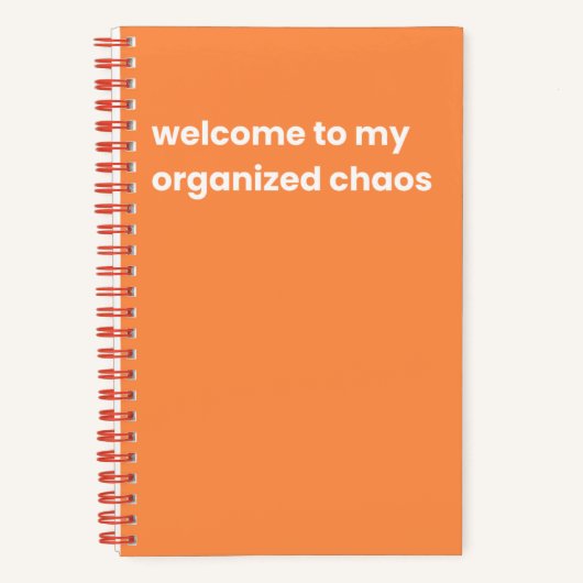 Carnet Bienvenue dans mon chaos organisé (Recto)