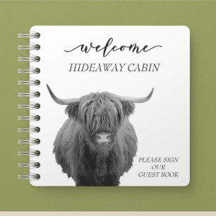 Carnet Bienvenue Highland Cow Farmhouse Cabine Home Renta